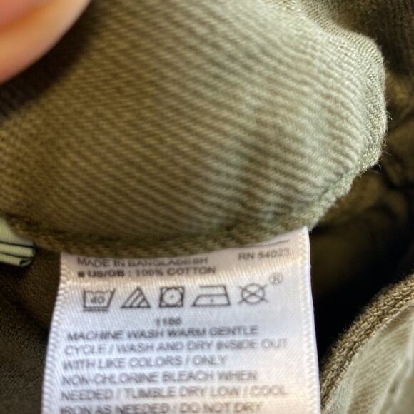 Banana Republic Cargo Ankle Pants green Neutral Minimalist Pockets barrel chic 2 - Picture 9 of 10